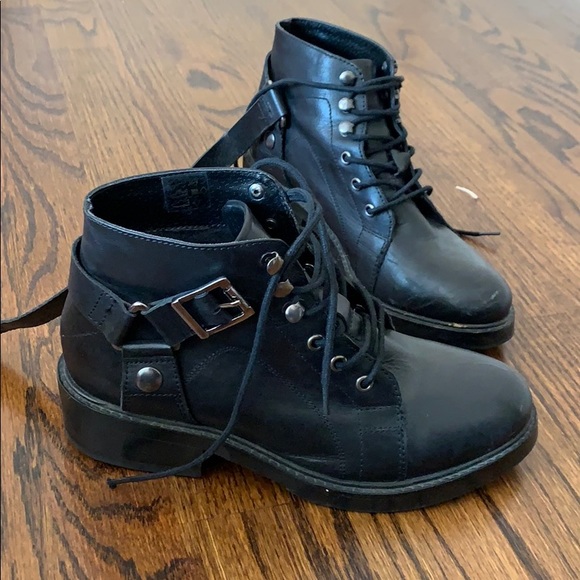 Black Leather Ankle Boots ASOS - Picture 2 of 10